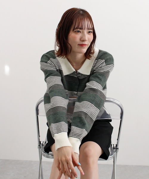 ABYS(アビス)の「グラデーションボーダーニットカーディガン(カーディガン/ボレロ・レディース・ブルー/ピンク/グレー・FREE)」の17枚目の写真