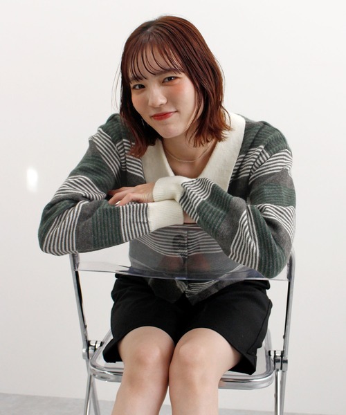 ABYS(アビス)の「グラデーションボーダーニットカーディガン(カーディガン/ボレロ・レディース・ブルー/ピンク/グレー・FREE)」の19枚目の写真