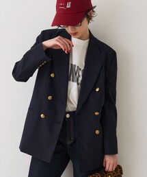 Rouge vif | メンズライクダブルジャケット(テーラードジャケット)