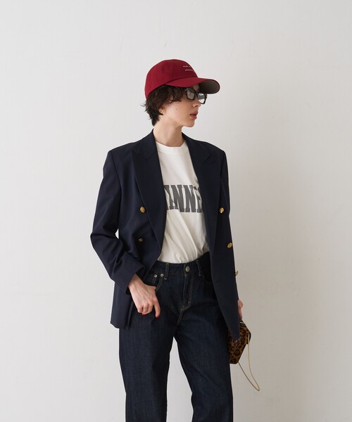 Rouge vif（ルージュヴィフ）の「メンズライクダブルジャケット（テーラードジャケット・レディース・ブラック/ネイビー・36/38）」の5枚目の写真