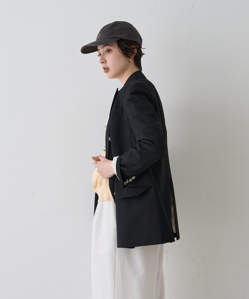 Rouge vif（ルージュヴィフ）の「メンズライクダブルジャケット（テーラードジャケット・レディース・ブラック/ネイビー・36/38）」の12枚目の写真