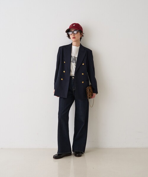 Rouge vif（ルージュヴィフ）の「メンズライクダブルジャケット（テーラードジャケット・レディース・ブラック/ネイビー・36/38）」の14枚目の写真