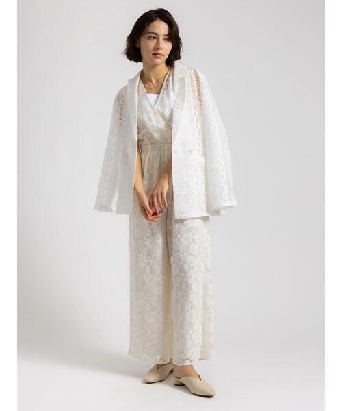 Te chichi（テチチ）の「【Atelier ChouChou】フラワーレースオールインワン（サロペット/オーバーオール・レディース・オフホワイト・F）」の2枚目の写真