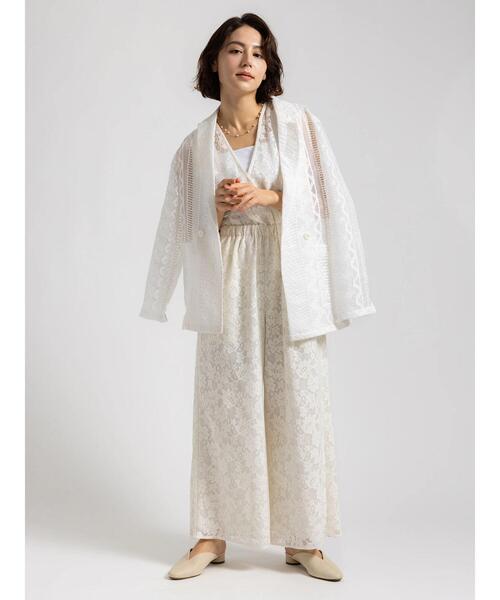 Te chichi（テチチ）の「【Atelier ChouChou】フラワーレースオールインワン（サロペット/オーバーオール・レディース・オフホワイト・F）」の3枚目の写真