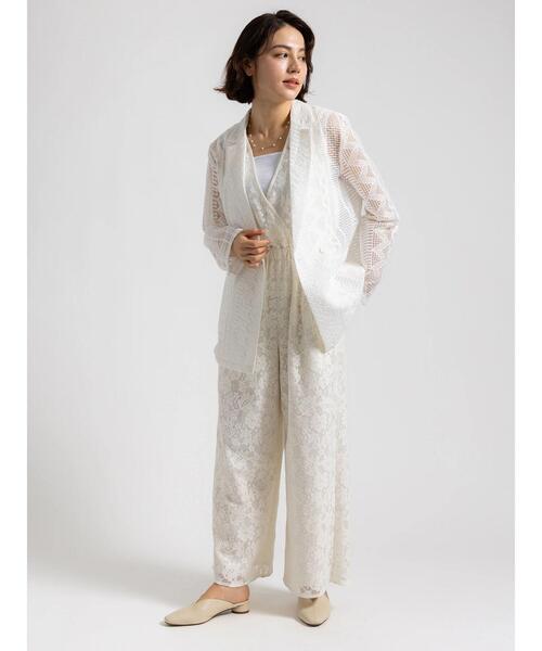 Te chichi（テチチ）の「【Atelier ChouChou】フラワーレースオールインワン（サロペット/オーバーオール・レディース・オフホワイト・F）」の4枚目の写真