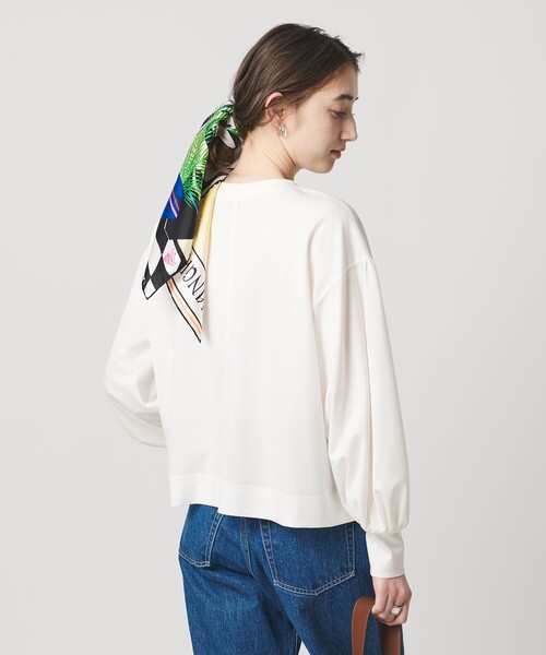 UNITED ARROWS(ユナイテッドアローズ)の「ポンチ バルーンスリーブ カットソー(Tシャツ/カットソー・レディース・ブラック/ホワイト/ネイビー・FREE)」の9枚目の写真