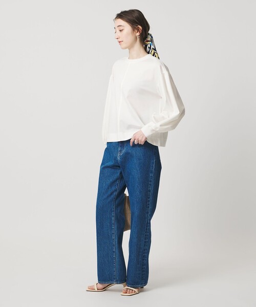 UNITED ARROWS(ユナイテッドアローズ)の「ポンチ バルーンスリーブ カットソー(Tシャツ/カットソー・レディース・ブラック/ホワイト/ネイビー・FREE)」の10枚目の写真