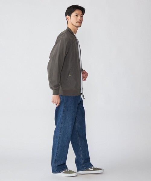 SHIPS（シップス）の「SHIPS:〈撥水/UVカット〉MA-1 リブ ブルゾン（ブルゾン・メンズ・ブラック/チャコールグレー/ネイビー・LARGE/MEDIUM/SMALL/X-LARGE）」の9枚目の写真