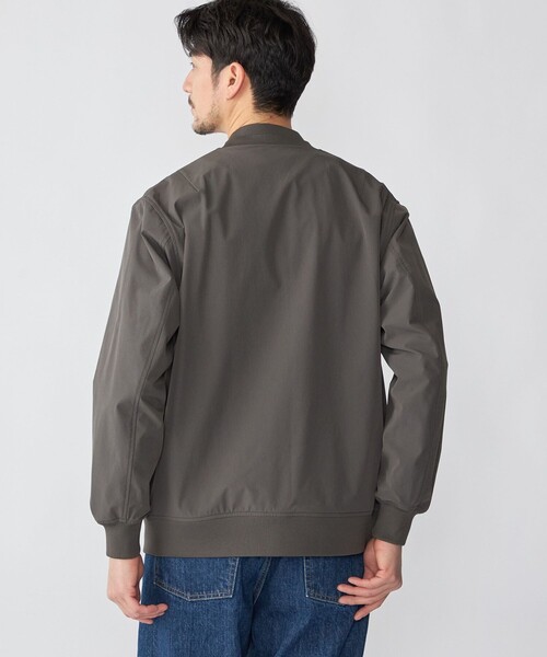 SHIPS（シップス）の「SHIPS:〈撥水/UVカット〉MA-1 リブ ブルゾン（ブルゾン・メンズ・ブラック/チャコールグレー/ネイビー・LARGE/MEDIUM/SMALL/X-LARGE）」の12枚目の写真