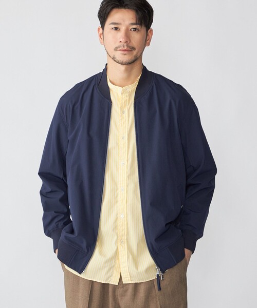 SHIPS（シップス）の「SHIPS:〈撥水/UVカット〉MA-1 リブ ブルゾン（ブルゾン・メンズ・ブラック/チャコールグレー/ネイビー・LARGE/MEDIUM/SMALL/X-LARGE）」の15枚目の写真