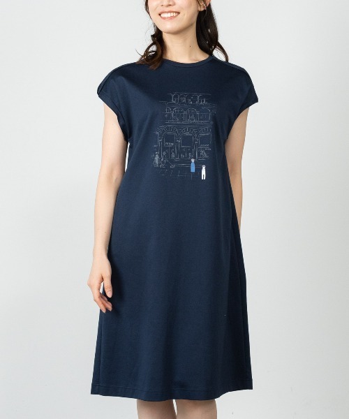 ピッコーネ ワンピース ブルー 40 STUDIO PICONE スタジオピッコーネ
