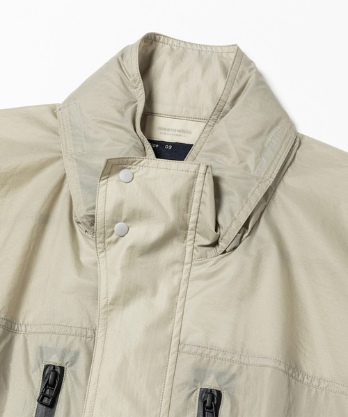 meanswhile（ミーンズワイル）の「Airy Nylon Wind JKT（その他アウター・メンズ・アイボリー/ブラック/ブラウン・1(S)/3(L)）」の5枚目の写真