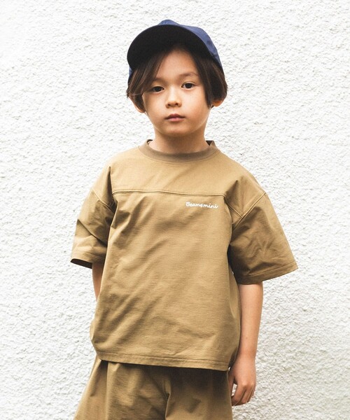 BEAMS mini（ビームスミニ）の「水陸両用 Tシャツ 2026SS（吸水速乾）（Tシャツ/カットソー・キッズ・カーキ/チャコールグレー・90/130/100/110/120）」の2枚目の写真