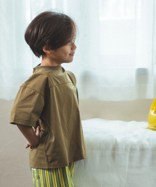BEAMS mini（ビームスミニ）の「水陸両用 Tシャツ 2026SS（吸水速乾）（Tシャツ/カットソー・キッズ・カーキ/チャコールグレー・90/130/100/110/120）」の4枚目の写真
