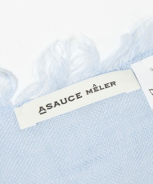 ASAUCE MELER(アソースメレ)の「【別注】<ASAUCE MELER for conte>リネン ストール(マフラー・レディース・ライトブルー/ブラウン系/ベージュ・FREE)」の13枚目の写真
