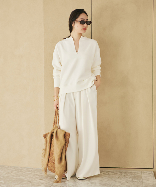 【新品】Plage PROTAGONISTA 別注SLIT NECK スウェット PROTAGONISTA / プロタゴニスタ 別注 SLIT NECK スウェット