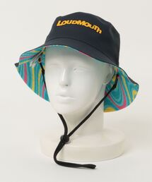 Loudmouth（ラウドマウス）の「LOUDMOUTH/ラウドマウス ゴルフウェア 総柄 無地 2WAY 軽量 あご紐付き リバーシブルハット（ハット）」