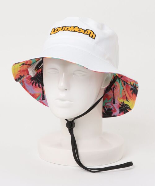 LOUDMOUTH ラウドマウス LOUDMOUTH/ラウドマウス ゴルフウェア 総柄 無地 2WAY 軽量 あご紐付き