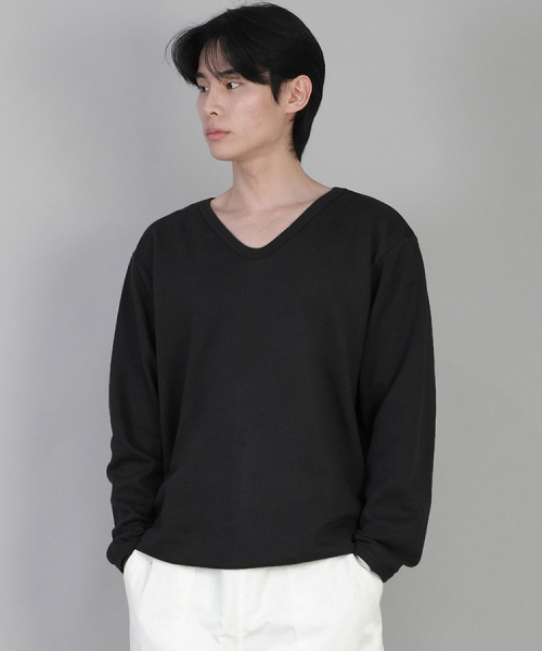 SAINTCREW(セントクルー)の「無地Vネックスウェットシャツ RVS-874 ブラック(スウェット・メンズ・その他・MEDIUM/LARGE/XXXX-LARGE/XXX-LARGE/SMALL/X-LARGE/XX-LARGE)」の2枚目の写真
