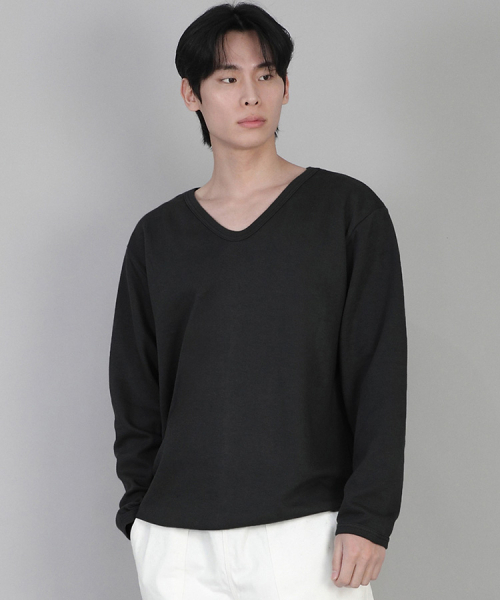 SAINTCREW(セントクルー)の「無地Vネックスウェットシャツ RVS-874 ブラック(スウェット・メンズ・その他・MEDIUM/LARGE/XXXX-LARGE/XXX-LARGE/SMALL/X-LARGE/XX-LARGE)」の3枚目の写真