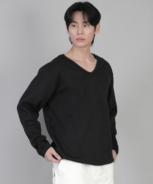 SAINTCREW(セントクルー)の「無地Vネックスウェットシャツ RVS-874 ブラック(スウェット・メンズ・その他・MEDIUM/LARGE/XXXX-LARGE/XXX-LARGE/SMALL/X-LARGE/XX-LARGE)」の4枚目の写真