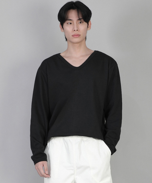 SAINTCREW(セントクルー)の「無地Vネックスウェットシャツ RVS-874 ブラック(スウェット・メンズ・その他・MEDIUM/LARGE/XXXX-LARGE/XXX-LARGE/SMALL/X-LARGE/XX-LARGE)」の5枚目の写真