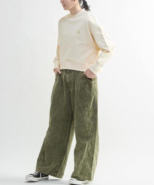 CONVERSE TOKYO(コンバーストウキョウ)の「PIGMENT DYED BARREL LEG WIDE PANTS(その他パンツ・レディース・ブラック/オリーブ/ベージュ・SMALL/MEDIUM)」の11枚目の写真