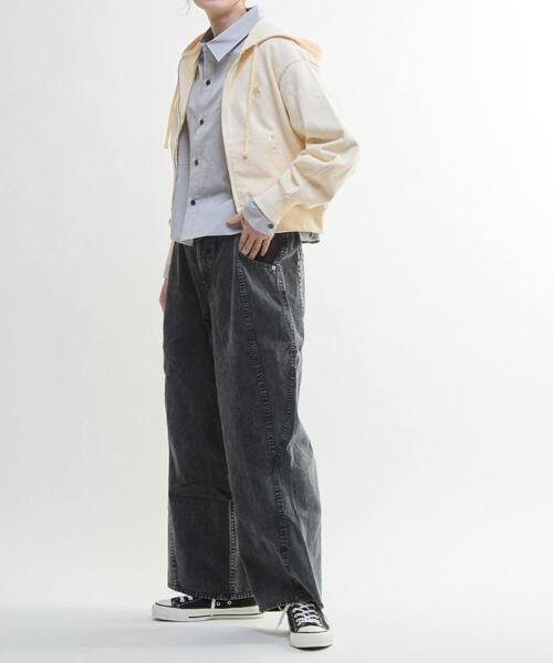CONVERSE TOKYO(コンバーストウキョウ)の「PIGMENT DYED BARREL LEG WIDE PANTS(その他パンツ・レディース・ブラック/オリーブ/ベージュ・SMALL/MEDIUM)」の13枚目の写真