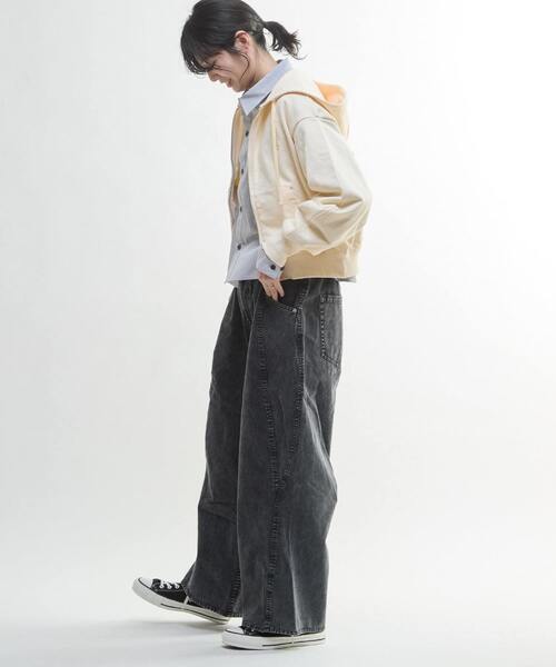 CONVERSE TOKYO(コンバーストウキョウ)の「PIGMENT DYED BARREL LEG WIDE PANTS(その他パンツ・レディース・ブラック/オリーブ/ベージュ・SMALL/MEDIUM)」の14枚目の写真