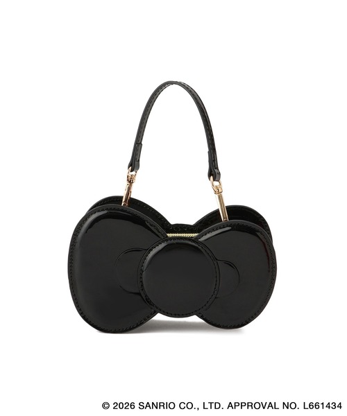 ハローキティコラボ（ハローキティコラボ）の「【ROPE' PICNIC×ハローキティ】2WAYストラップ付きミニショルダーリボンバッグ（トートバッグ・レディース・ブラック/レッド・FREE）」の3枚目の写真