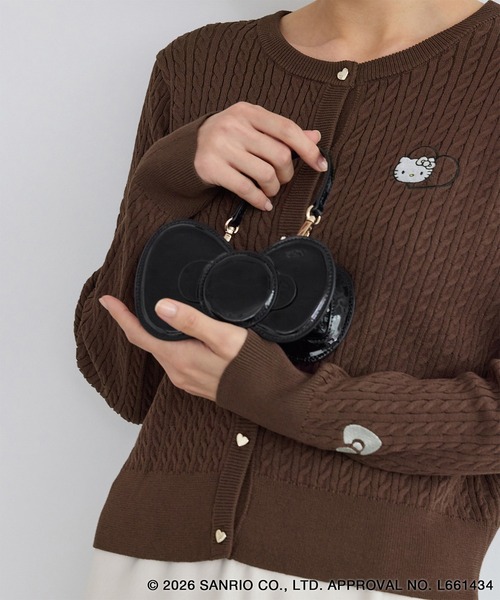 ハローキティコラボ（ハローキティコラボ）の「【ROPE' PICNIC×ハローキティ】2WAYストラップ付きミニショルダーリボンバッグ（トートバッグ・レディース・ブラック/レッド・FREE）」の5枚目の写真