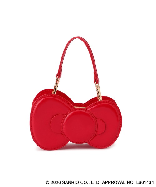 ハローキティコラボ（ハローキティコラボ）の「【ROPE' PICNIC×ハローキティ】2WAYストラップ付きミニショルダーリボンバッグ（トートバッグ・レディース・ブラック/レッド・FREE）」の4枚目の写真