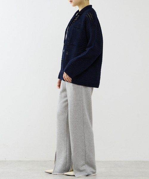 SOFFITTO(ソフィット)の「クロシェ風ニットカーディガン(カーディガン/ボレロ・レディース・ネイビー/オフホワイト・FREE)」の15枚目の写真