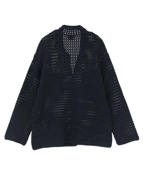 SOFFITTO(ソフィット)の「クロシェ風ニットカーディガン(カーディガン/ボレロ・レディース・ネイビー/オフホワイト・FREE)」の18枚目の写真