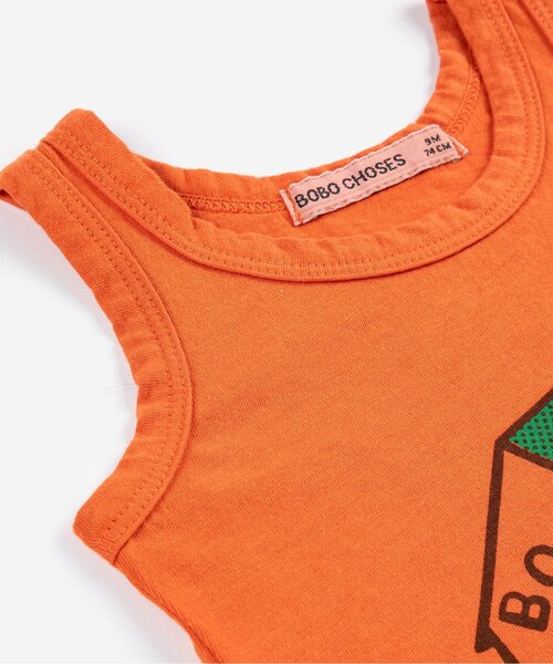 BOBO CHOSES(ボボショーズ)の「Pickles Is At Homeタンクトップ【ベビー】(その他ベビーウェア・キッズ・オレンジ・95/80)」の3枚目の写真