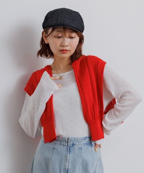 RETRO GIRL(レトロガール)の「スタッズシアーPO(Tシャツ/カットソー・レディース・ブラック/オフホワイト・FREE)」の18枚目の写真