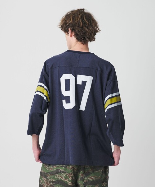 California General Store（California General Store）の「＜CGS.＞フットボール Tシャツ（Tシャツ/カットソー・メンズ・ネイビー/ブラウン系・M/L/S）」の2枚目の写真