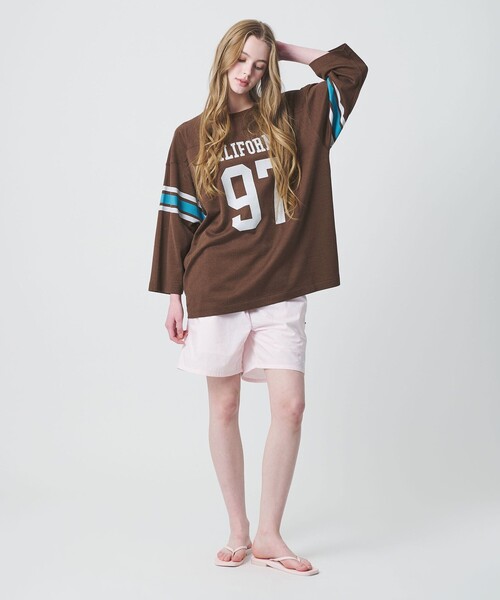 California General Store（California General Store）の「＜CGS.＞フットボール Tシャツ（Tシャツ/カットソー・メンズ・ネイビー/ブラウン系・M/L/S）」の5枚目の写真