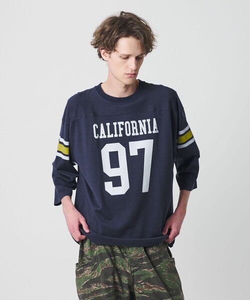 California General Store（California General Store）の「＜CGS.＞フットボール Tシャツ（Tシャツ/カットソー・メンズ・ネイビー/ブラウン系・M/L/S）」の6枚目の写真