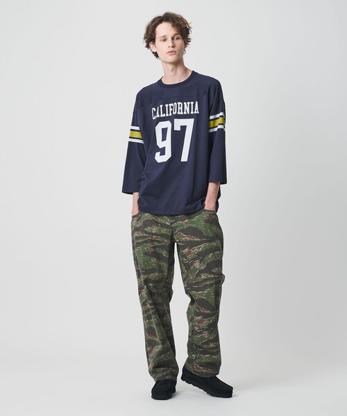 California General Store（California General Store）の「＜CGS.＞フットボール Tシャツ（Tシャツ/カットソー・メンズ・ネイビー/ブラウン系・M/L/S）」の8枚目の写真
