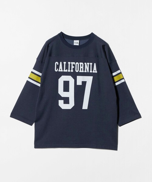 California General Store（California General Store）の「＜CGS.＞フットボール Tシャツ（Tシャツ/カットソー・メンズ・ネイビー/ブラウン系・M/L/S）」の9枚目の写真