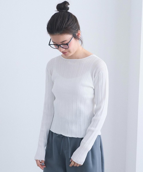 I am I in fact...(アイアムアイインファクト)の「ballade cardigan(カーディガン/ボレロ・レディース・サックスブルー/ホワイト・FREE)」の19枚目の写真