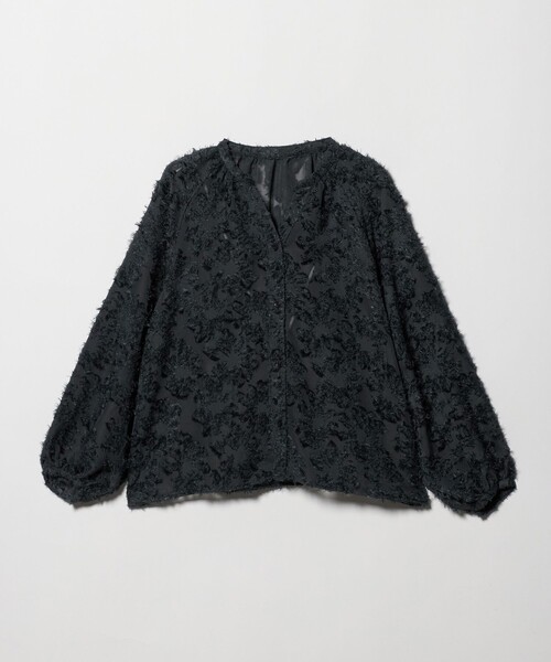 A DAY IN THE LIFE UNITED ARROWS（アデイインザライフユナイテッドアローズ）の「カットジャガード オーバーシャツ ＜A DAY IN THE LIFE＞（シャツ/ブラウス・レディース・ライム/オフホワイト/ダークグレー・FREE）」の3枚目の写真