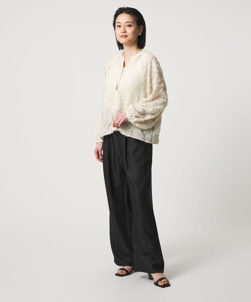 A DAY IN THE LIFE UNITED ARROWS（アデイインザライフユナイテッドアローズ）の「カットジャガード オーバーシャツ ＜A DAY IN THE LIFE＞（シャツ/ブラウス・レディース・ライム/オフホワイト/ダークグレー・FREE）」の19枚目の写真