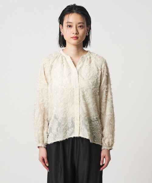 A DAY IN THE LIFE UNITED ARROWS（アデイインザライフユナイテッドアローズ）の「カットジャガード オーバーシャツ ＜A DAY IN THE LIFE＞（シャツ/ブラウス・レディース・ライム/オフホワイト/ダークグレー・FREE）」の18枚目の写真