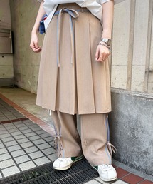 DOUBLE NAME（ダブルネーム）の「ピンストライプ ミドルプリーツスカート（スカート）」