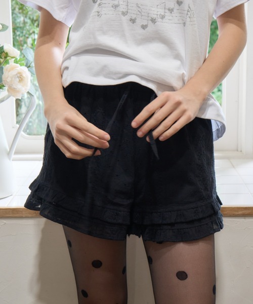 Birthday room(バースデイルーム)の「コットンショートPT/Cotton short PT(その他パンツ・レディース・ホワイト/ブラック・FREE)」の15枚目の写真