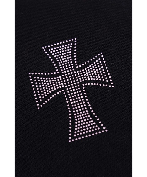 UNKNOWN LONDON(アンノウン・ロンドン)の「ジップフーディ|Black x Pink Allover Cross Rhinestone Zip Hoodie|Unknown London(パーカー・メンズ・ブラック・MEDIUM/SMALL/X-LARGE/LARGE)」の3枚目の写真