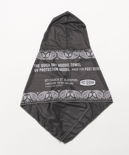 POST GENERAL(ポストジェネラル)の「【POSTPOST GENERAL/ポストジェネラル】QUICK-DRY HOODIE TOWEL UV /#P/G 085(アウトドアグッズ・メンズ・ネイビー/ベージュ/ブラック/ブルー系その他/グレー系その他/ブルー・FREE)」の11枚目の写真