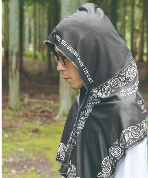POST GENERAL(ポストジェネラル)の「【POSTPOST GENERAL/ポストジェネラル】QUICK-DRY HOODIE TOWEL UV /#P/G 085(アウトドアグッズ・メンズ・ネイビー/ベージュ/ブラック/ブルー系その他/グレー系その他/ブルー・FREE)」の12枚目の写真